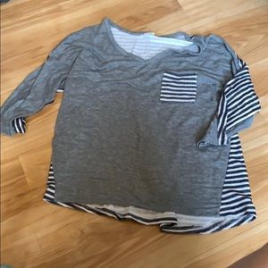 3/4 striped tee